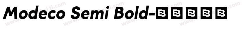 Modeco Semi Bold字体转换